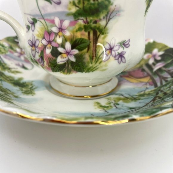 Vintage Royal Albert Bone China England Country Scenes Dingle Dell Teacup and Sa - Picture 14 of 15